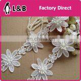 Venice Lace Trim Vintage Floral Lace Fabric Trim Flower Beaded Lace Trimming