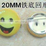 China Factory Wholesale Customized Printed Button Badge With Pin,Hot Selling Simile Face Tin Button Badge Plastic Back With Pin thumbnail-3