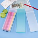 WEISHENG Factory Double Long Pencil Box Rectangle Crayons Color Pens Highlighter Stationery Case Boxes