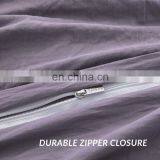 Hot Sell Ins Style Grey Purple 100% Microfiber 3 Piece Bed Sheet Set Full King Duvet Cover thumbnail-5