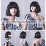 Wig Black Short Straight Hair Look Fleeciness Bobo Head Non-mainstream Wig thumbnail-6