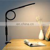 Flexible Dimmable Bedside Gooseneck Desk Lamp Clip LED Reading Table Lamp