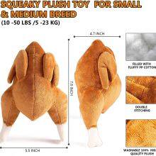 Food Pet Products Dog Chew Toy Stuffed Turkey Stuffed Dog Squeaky Chew Toy Interactive Squeaky Dog Toys thumbnail-4