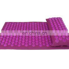 Round Shape Private Label Cotton Canvas Plastic Acupressure Spike Mat thumbnail-2