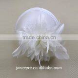 Wholesale Satin Felt Base Flower With Feather Baby Headband thumbnail-4