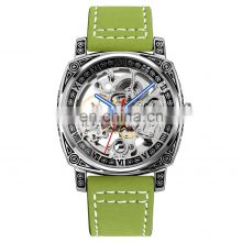 Skmei 9271 Transparent Mechanical Gear Leather Strap Automatic Watch Men Wristwatches