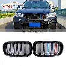 F15 F16 ABS Gloss M Color Car Auto Front Bumper Mesh Grille for BMW X Series X5 X6 2015+ thumbnail-1