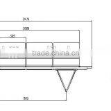 European Design Curve Plywood Waiting Chair Airport Chair Public Seating H63B-3F-V thumbnail-6