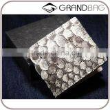 High Quality Custom Logo White and Black Color Unisex Genuine Real Big Scale Python Skin Leather Wallet thumbnail-1