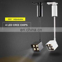 Nordic Modern Track Light 8W Long Pole Rail Spotlight LED Track Light AC 110V 220V Black/White Guide Rail Track Light thumbnail-2