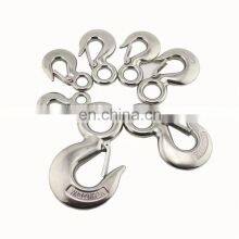 Factory Wholesale 200KG Metal Stainless Steel Hooks For Hanging Lifting Eye Hook With Safety Latch