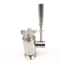 2 Inch Hygienic Stainless Steel 3A Standard Clamp High Platform Stainless Steel Tank Bottom Manual Low Price Ball Valve thumbnail-1