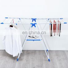 custom online shopping india Folding houseware gullwing three layer clothes hanger motorized rotating clothes rack