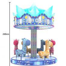 Children's Train Playground Horse Vintage Equipment Carousel Ride For Kids thumbnail-5