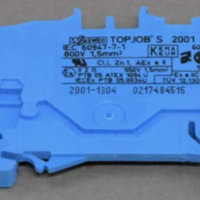 German WAGO Genuine Wanke 2001-1301 Three Wire Rail Mounted Self-locking Spring Terminal Block 1.5mm Square thumbnail-3