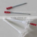 Plastic exterior with steel nail interior insulation anchor