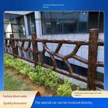 Cement Antique Fence, Precast Concrete Fence for Parks and Scenic Areas, Stone and Wood Imitation Railing, Bark and Vine Imitation Handrail thumbnail-1