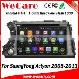 Wecaro WC-SY7020 Android 4.4.4 car multimedia system 2 din for ssangyong actyon car radio android mirror link 2005-2013