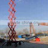 10m 1000kg Excellent Quality Four Wheel Mobile Scissor Lift Platform thumbnail-2