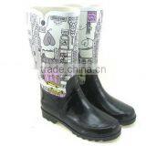 FS Cloth Cover Lady Rubber Boots(women Rubber Boots) Rain Boots thumbnail-1