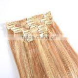 Cheaper Remy Human Hair Clip In Hair Extensin, Stocks High Quality Clip In Hair Extension