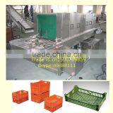Two Boxes Steam Heating Plastic Crate Washing Machine