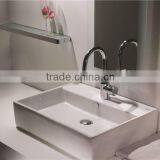 Ceramic Wash Basin Space Saving Self-cleaning Glaze Brass Water Faucet thumbnail-5
