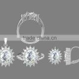 Infinite Cubic Zirconia 925 Silver Jewelry Whole Set thumbnail-1