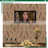 Remnants Foaming Non Woven Wallpaper, Brown Classic Damask Wall Sticker for Administration , Cute Wall Covering Shop thumbnail-1