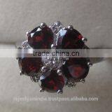 Garnet Topaz Sterling Silver Ring thumbnail-1