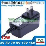 OEM ODM Wall Plug Adapter 12v 15v 9v 7.5v 6v 8.5v 5v 1a 2a Input 100 - 240v for Modem Scanner Printer thumbnail-2