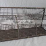 Vintage Retro Style Metal Wall Wire Storage Shelf thumbnail-1