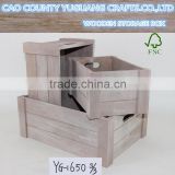 Custom solid wood box as storage basket or planter