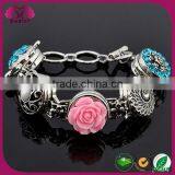 MOQ 100pcs 2015 Popular Fashion Snap Press Button Leather Bracele thumbnail-1