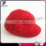 Fashionable Jacquard Wool Felt Winter Knitting Hats and Caps Visor Support Small Orders(Accept the Design Draft) thumbnail-1