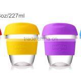 Mochic 8oz ECO Tritan Silicone Coffee Cup With Lids / BPA Free Tea Tumbler Wholesale Coffee Cup Custom Mugs thumbnail-1