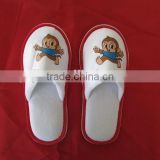 Kids Cute White Hotel Slippers Monkey Closed toe Soft Indoor Slippers