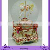 Horse Music Inside Waterglobe Round