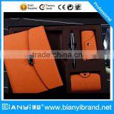Office Suppliers Leather Notebooks and Pen Set thumbnail-1