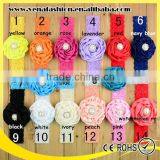 Fashion Elastic Girls Pearl Flower Knitted Head Bands thumbnail-6