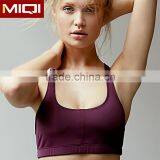 Hot Sale OEM Service MIQI Apparel Cheap Wholesale Nylon Spandex Plain Sport Bra Women thumbnail-2