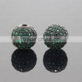 8mm Green Luster CZ Crystal Beads Jewellery Round 24k Cubic Zirconia Disco Balls thumbnail-5