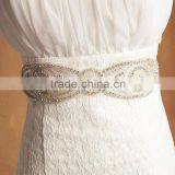 36*6.2cm Fancy Rhinestone Trim Applique Wedding Dress Belt thumbnail-2