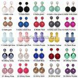 <<<2015 Fashion Pearl Stud Earrings Cheapest Double Side Pearl Stud Earrings Big Pearl Earrings For Women/ thumbnail-4