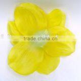 Silk Flowers Diameter 17cm Yellow Artificial Big Daffodil Flower Head thumbnail-3