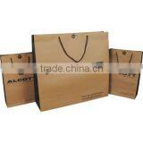 1.5-3mm Grey Cardboard paper bag with glued paper rope/string