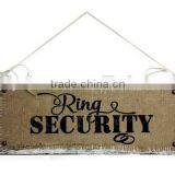 Wooden Home Sign Handmade Customized Burlap Printing thumbnail-4