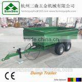 4wheel Compact Tractor Tipper Trailer,farm Trailer, Box Trailer With CE
