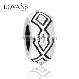 Simple Bead Jewelry Engraved 925 Silver Charms thumbnail-1