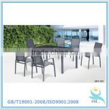 Outdoor metal table and chairs---space-saving metal dining table and chair set 2015